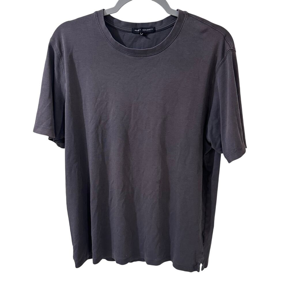 Robert Barakett Montreal Men's Pima Cotton Crew Neck T-Shirt Charcoal Gray,  XL